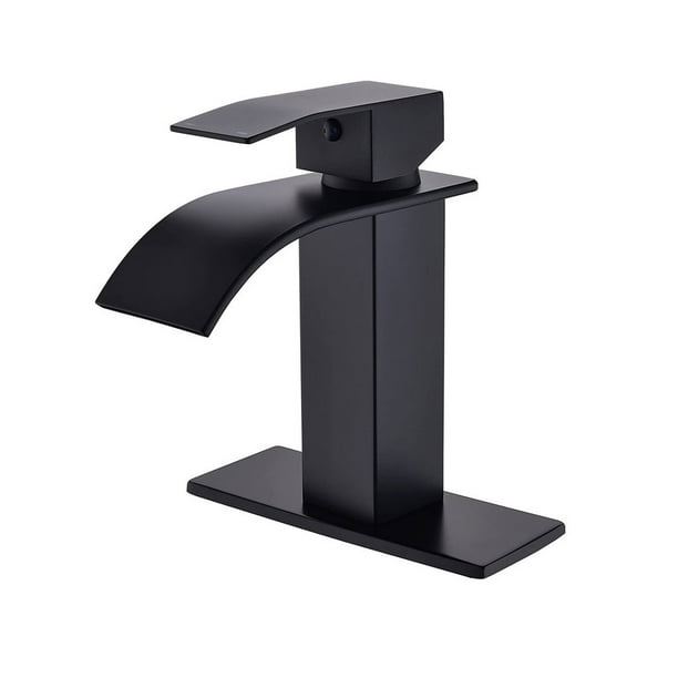 Matsuzay Llave de paso con simple Sin consumo de agua Grifo de bano negro de decoracion moderna y duradera Accesorios de bano Walmart en linea