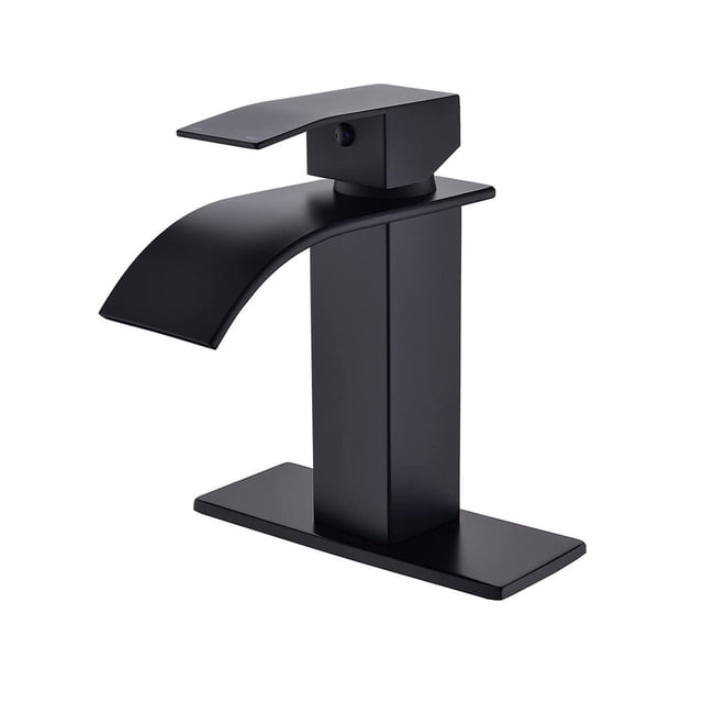 Monstrate Cobre Fácil de instalar - Duradero - Grifo de lavabo de baño negro moderno Sin llaves de paso de consumo de agua Accesorios de baño