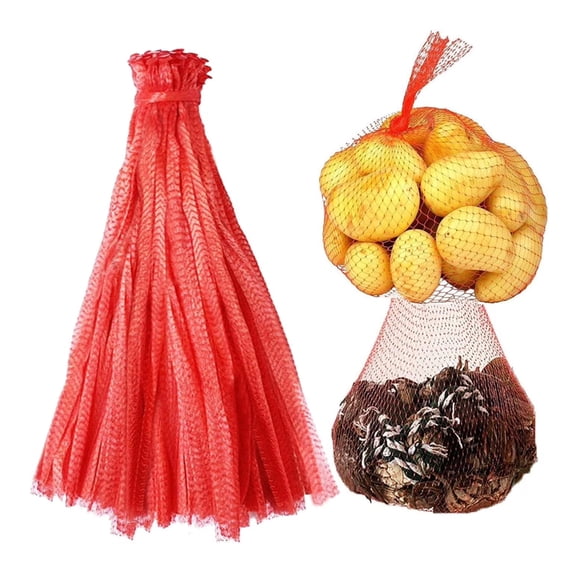 100 reusable 20 inch plastic mesh bags for agricultural products, seafood steaming bags, bags for crabs, clams, crayfish, and bags for storing potatoes and onions