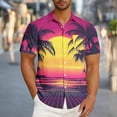 thumbnail image 2 of ZCFZJW 3D Novelty Print Hawaiian Shirts for Men Trendy Summer Tropical Palm Tree Beach Vacation Collared Tees Shirt Lightweight Regular Fit Cotton T-Shirts Tops Multicolor#28 M, 2 of 6