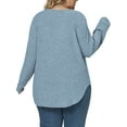 thumbnail image 3 of NISVIYA Plus Size Sweaters for Women Trendy Long Sleeve Cardigan Tops Button Down Coats Oversized Open Front Tunics, 3 of 6