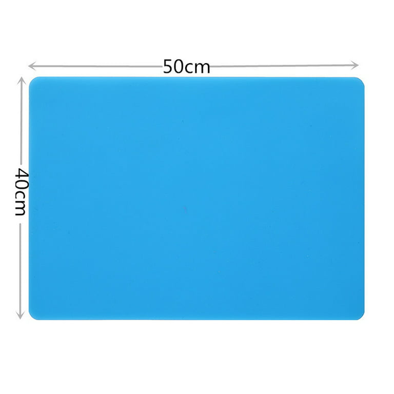 DIY Silicone Mat Resin Pad Silicone Pad Desk Work Mat Solid Color Mat for  Crafts Jewelry Casting Blue 21*14.7cm 