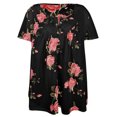 thumbnail image 3 of T-Shirts for Women Trendy, Womens Floral Printed Tunic Tops Short Sleeve V Neck Flowy Swing Blouses Casual Loose Shirts for Women, 3 of 4
