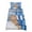 Blue, variant on 4 Piece Full Sheet Set Funny Panda Sheets Set for Full Size Bed, Breathable Soft Microfiber Bed Sheets Cooling Cute Art Modern Lovely Animals on Showering Blue Fitted Sheet Deep Pocket, Pillowcases