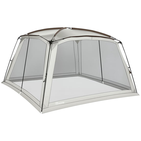 12' x 12' Screen House, UV50 Screen Tent with 2 Doors & Carry Bag for Outdoor Camping Activities, Easy Setup, White