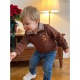 thumbnail image 6 of Svuitmsl Kids Christmas Sweatshirt Gingerbread Man Embroidery Long Sleeve Lapel Tops, 6 of 7