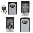 Key Lock Box, Wall Mount 4 Digits Combination Lockbox Outside, Waterproof Outdoor Key Hider for