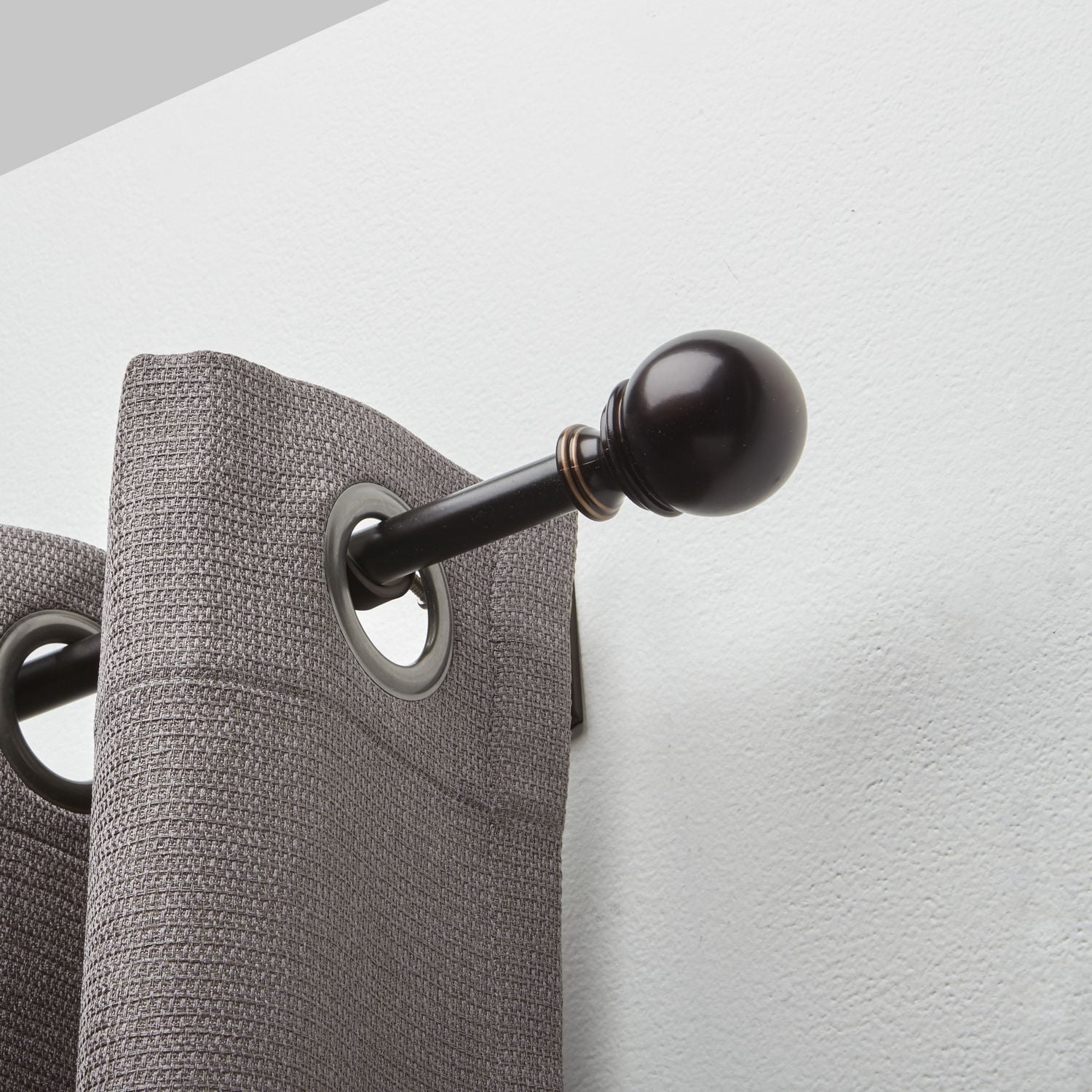 hometrends Rope Ball 5/8" Drapery Rod Set 48-84" Bronze