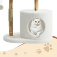thumbnail image 6 of Yeshouse Boho Aesthetic Real Wood Cat Tree, Indoor Cat Tower with Scratching Post, Bed & Wicker Condo for Cats, 6 of 8