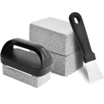 Grill Cleaner with Handle,Grill Cleaning Kit Tool for Blackstone Accessories,Grill Stone Cleaning Bricks Brush,Griddle Scraper,Pumice Flat Top Griddle Cleaning Stone for Removing Stains