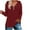 Wine, variant on Turilly Half Zipper Tops for Women Comfort Women's Loose Fitting Long Sleeved Hoodie Sports Top