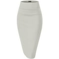 thumbnail image 2 of H&C Women Premium Nylon Ponte Stretch Office Pencil Skirt High Waist Made in The USA Below Knee, 2 of 4