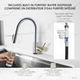 thumbnail image 6 of Stylish Modena Ht 14 ⅛" Brushed Gold Single Handle Pull Down Kitchen Faucet with Dual Funtion K-131GR, 6 of 15