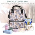 thumbnail image 5 of Balery cartoon mouse Pattern Mummy Backpack - Waterproof Twill Canvas, Large Capacity Diaper Bag with Multiple Pockets and Adjustable Straps, 5 of 6