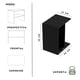 thumbnail image 5 of Mesa Auxiliar MORU POP Anahuac Mesa lateral con estantes Gris Oscuro Moderno Minimalista, 5 of 9