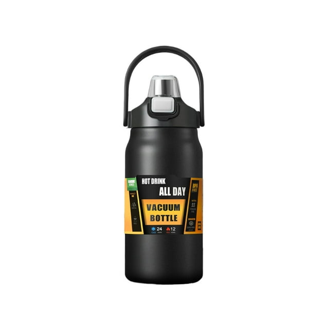 Transemion 40 Oz Water Bottle Insulated Technology Easy To Clean Outdoor Activities Takeya Water Bottle 40 Oz black 1200ml