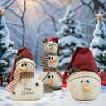 thumbnail image 7 of Christmas Decorations Snowman Doll, Christmas Tree Ornaments, Cloth Snowman Desktop Decoration with Hat, Multicolor Holiday Tabletop Figurine, 23x15x15cm Festive Home Accent, 7 of 7