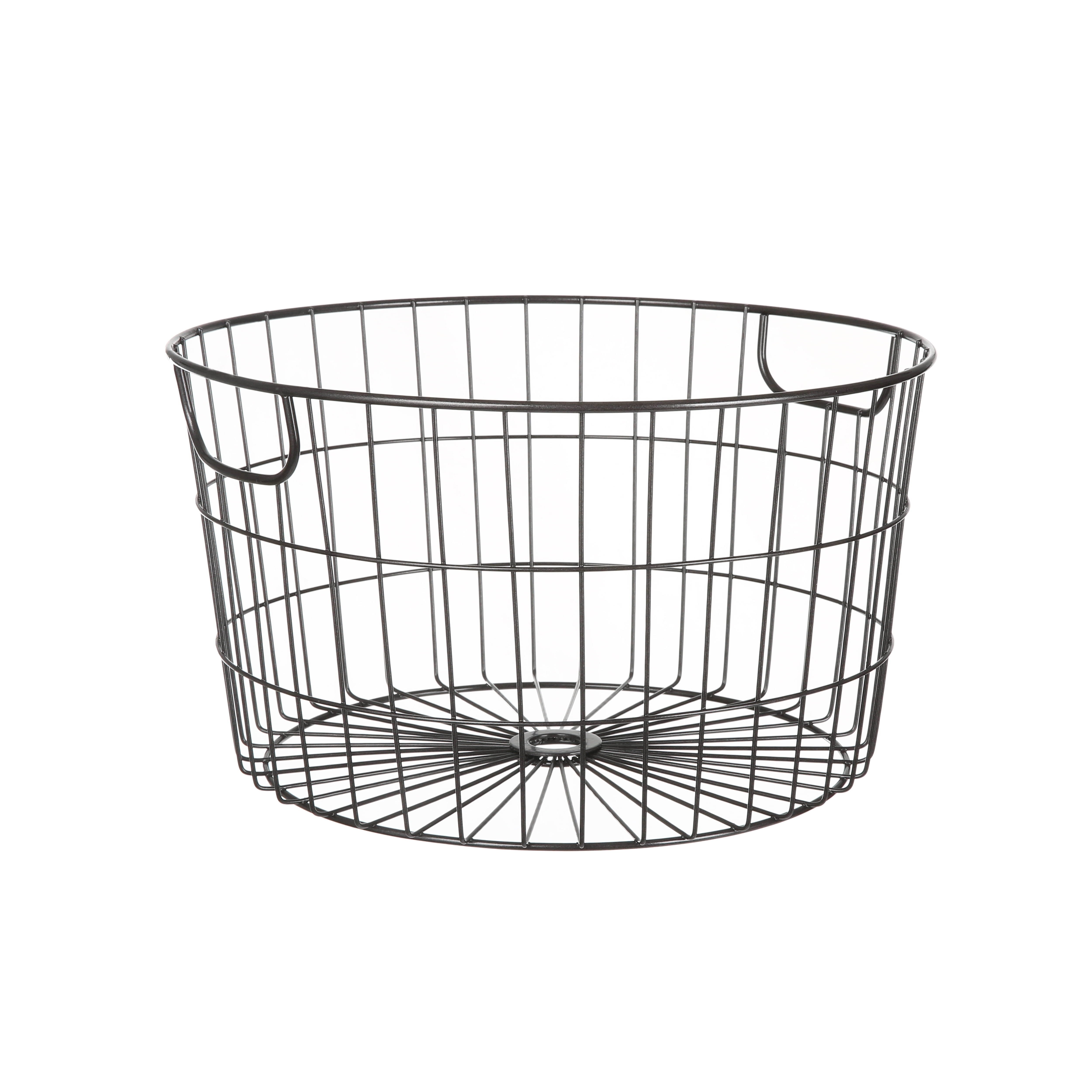 Mainstays Round Wire Rustic Black Basket Walmart Com Walmart Com