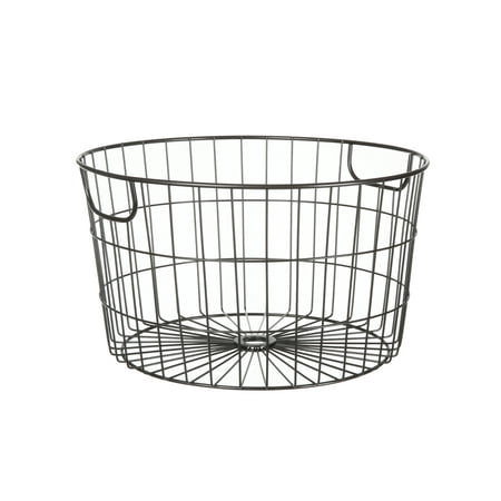 Mainstays Round Wire Basket Rustic, Large Round Wire Basket