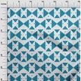 thumbnail image 3 of oneOone Georgette Viscose Teal Blue Fabric Geometric Fabric For Sewing Printed Craft Fabric By The Yard 42 Inch Wide, 3 of 4