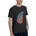 thumbnail image 2 of Colorful Peacock Men's T-Shirt Cotton 100% Summer Tops Fashion Casual Colorful Peacock Short Sleeves for Men Women Round Collar Top Tees, 2 of 6
