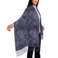 thumbnail image 3 of Rateoe Watercolor Indigo Women's Traditional Scarf Wrap Tassel Shawl Fringes Neck Head Shawl Retro Scarf, 3 of 8