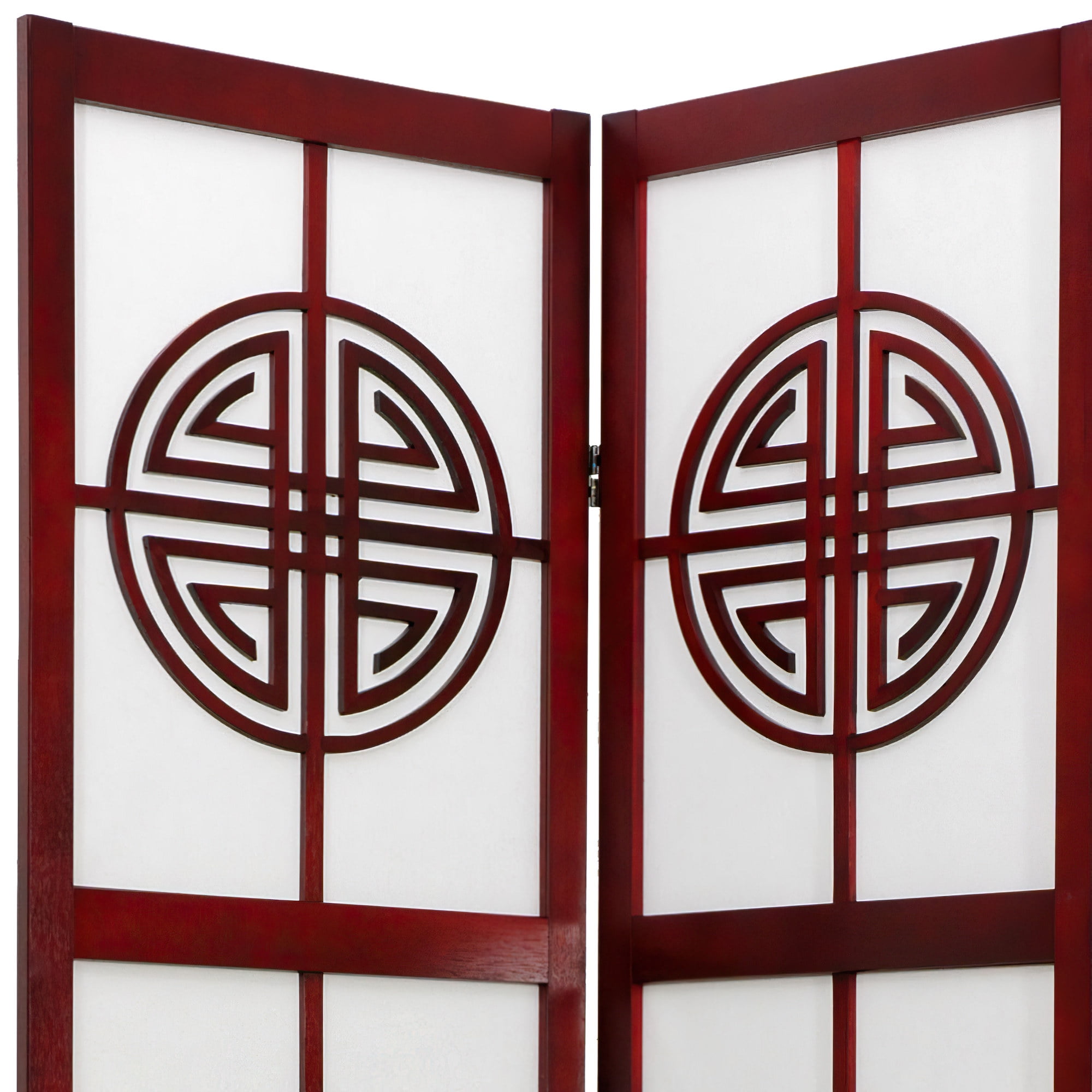6 ft. Tall Long Life Shoji Screen - 4 Panel - Rosewood