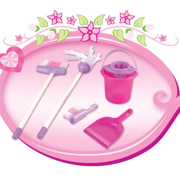 Kit De Ménage Pour Enfants – Balai, Brosse, Pelle Et Seau – Jouet éducatif En ABS, Imitation Réaliste – Cadeau Anniversaire
