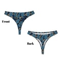 thumbnail image 3 of Balery Blue Leaves A Tangas de Algodón para Mujer con Estampado – Ropa Interior Sexy, Transpirable, G-string-Large, 3 of 6