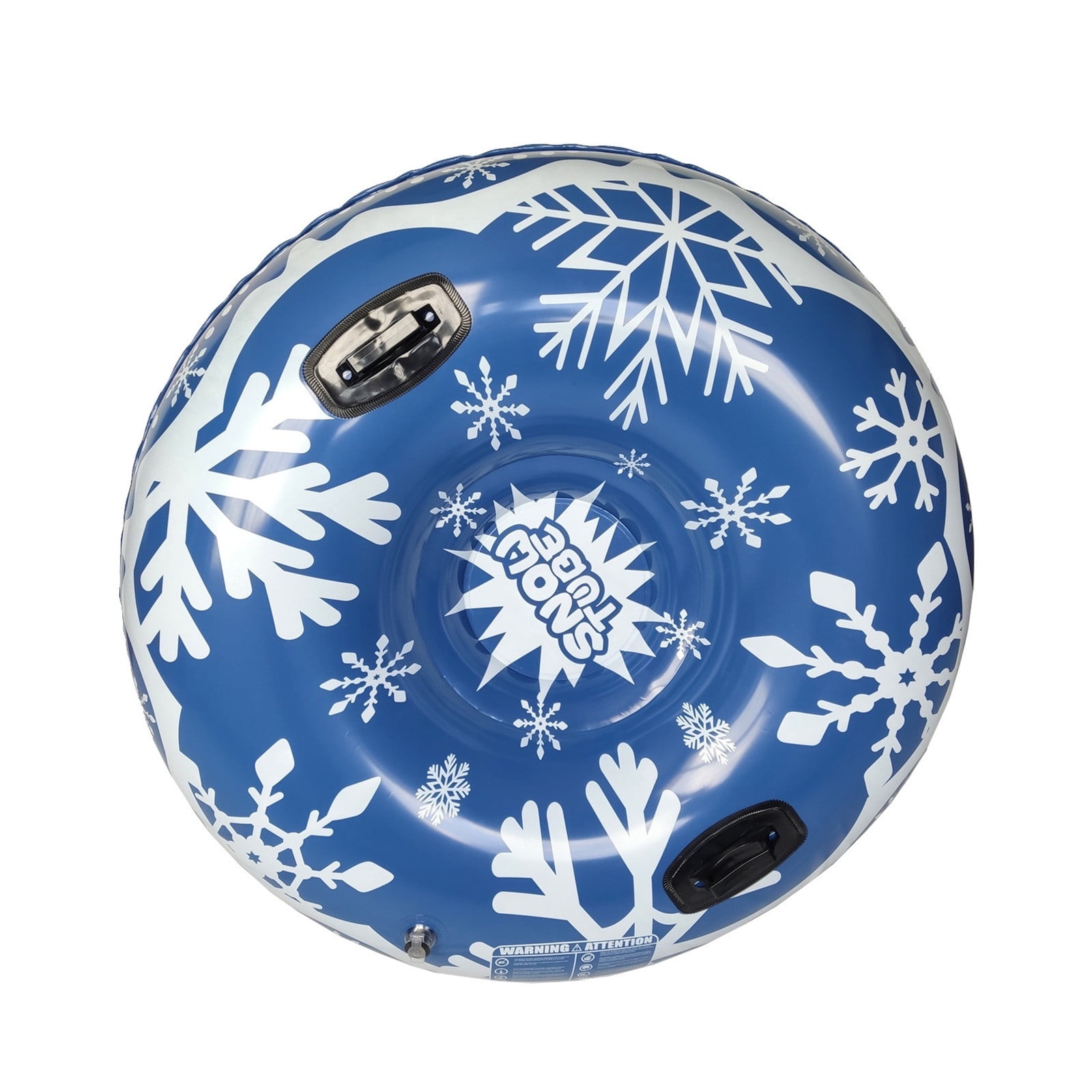 Heavy Duty Snow Tube Sled – 47.3in Diameter Inflatable PVC Winter Tube with Handles, 600lb Capacity(A)