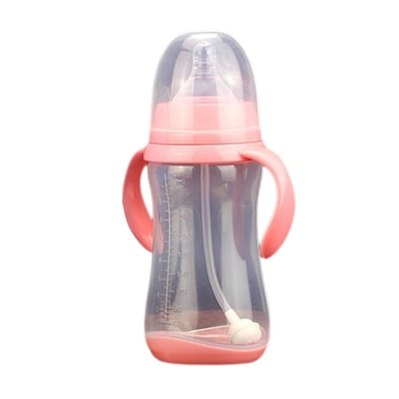 HJQEQVD Baby Water Bottle with Handle Baby Bottles 10.5 Oz Baby Bottles Infant Bottles Leak Proof Container Baby Breastmilk Handle Water with Straw for Infant Toddler