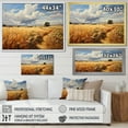 thumbnail image 4 of Designart "Meadow Serenity Yellow Wheat Fields I" Landscapes Framed Wall Art - Traditional Yellow Meadow Entryway Framed Wall Art, 4 of 6