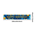 thumbnail image 3 of Blue Gold Happy Birthday Banner with Balloons Stars and Gifts Background Party Supplies for Birthday Parties Photography Props Decorations Backdrop, 3 of 8
