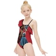 thumbnail image 5 of 2024 Joker Folie A Deux One-Piece Swimsuit for Girls Adjustable One Shoulder Ruffled Swimwear Summer Beach Kids Bathing Suits Sizes 6-12Y, 5 of 7