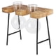 thumbnail image 5 of Maceta de vidrio para escritorio, soporte de madera, florero de vidrio con forma de bulbo, maceta hidropónica para el hogar, la oficina y el jardín, 2 botellas, 5 of 14