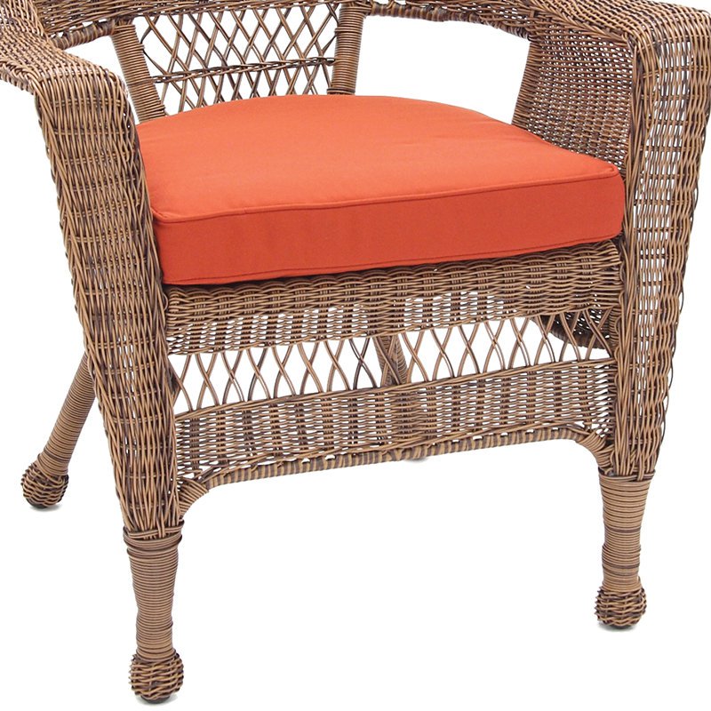 Jeco Wicker Chair with Cushion