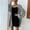Grey, variant on Baqcunre Womens Jacket Woman Autumn And Winter Solid Color Fashion Knitted Sripe Casual Coat Batwing Sleeve Lohas Time Long Cardigan Womens Coats Womens Fall Fashion 2023 Black L