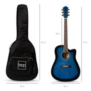 Best Choice Products 41in Full Size Beginner Acoustic Guitar Set with Case, Strap, Capo, Strings - Blue