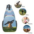 thumbnail image 5 of Sling Bag for Men, Elephant Dog Sitting Under The Rainbow Fanny Pack Crossbody Bags Shoulder Chest Bag, Small Gym Bag Anti Theft Crossbody Backpack Daypack for Travel Sports Running Hiking, 5 of 7