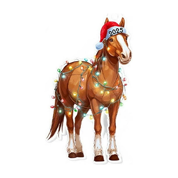 Adornos navideños colgantes de acrílico 2D con flores artificiales: decoración festiva para las fiestas, decoraciones otoñales para el hogar, plantas artificiales, decoraciones otoñales, regalos de cu