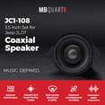 thumbnail image 2 of MB Quart 3.5" Coaxial Speaker Set for Jeep Wrangler JL 18-26/Gladiator JT 20-26, 2 of 7