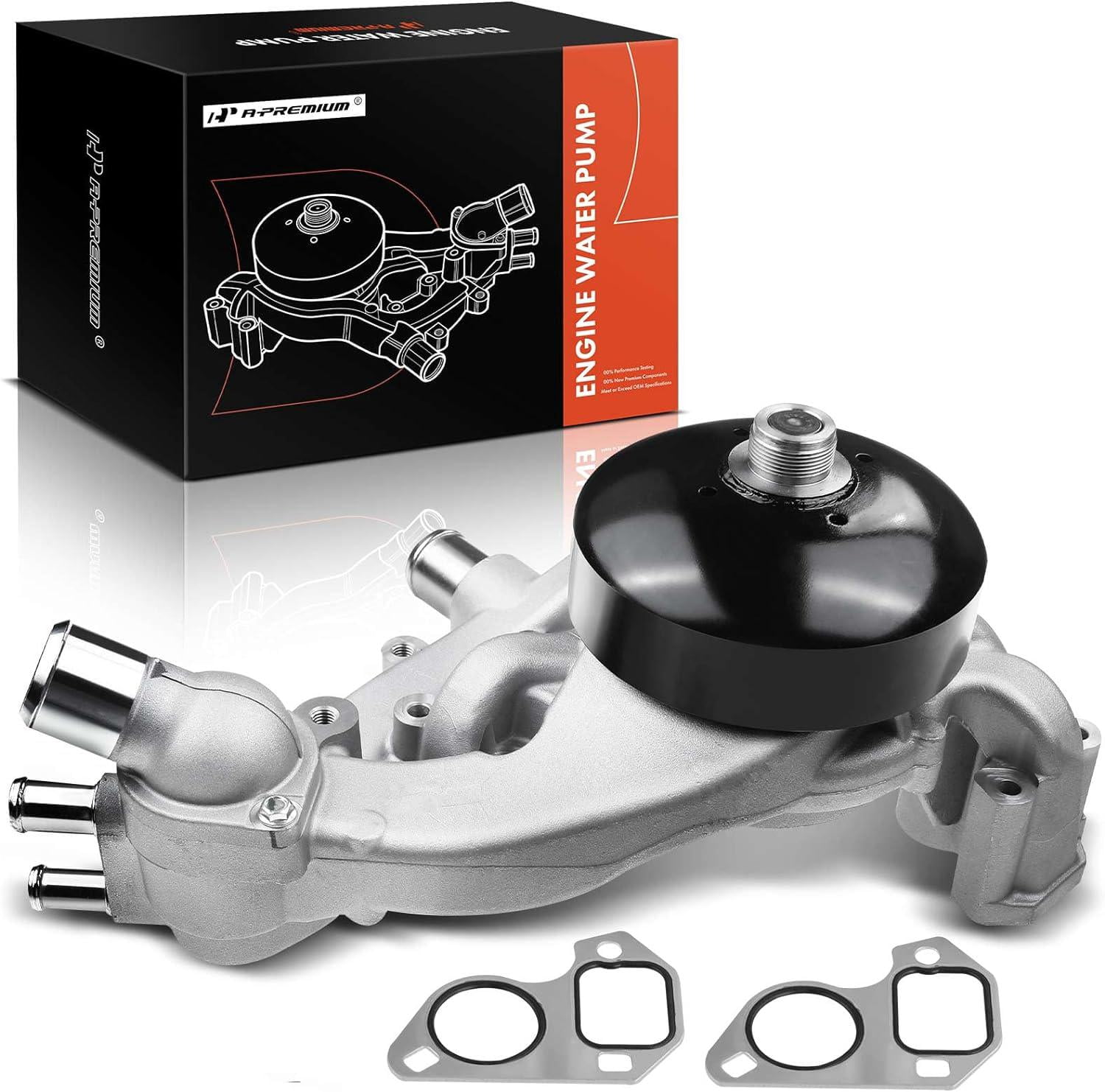 A-Premium Engine Water Pump Compatible with Chevrolet Silverado Suburban Tahoe Colorado Express GMC Sierra Yukon Cadillac Escalade Buick Saab Isuzu