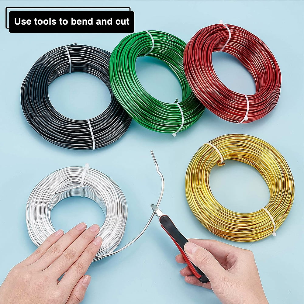 82 Feet 9 Gauge Aluminum Wire Bendable Jewelry Craft Wire Bonsai Trees Floral Arts Crafts Making Black