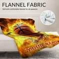thumbnail image 3 of Custom Basketball Blanket for Boys - 40" x 50" Inches Plush Basketball Blankets Gift for Girls - Soft Warm Flannel Blankets for Crib, Couch, Sofa, 3 of 6