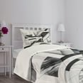 thumbnail image 4 of Ambesonne Black and White Quilted Bedspread Set 2 Pcs, Marble Print Effect, Twin Size, Off White and Dark Grey, 4 of 4