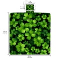 thumbnail image 2 of Saint Patrick's Day Canvas Beach Blanket - Picnic Mat Outdoor Waterproof Sand Proof Large Portable Camping Rug Foldable with Corner Pockets and Stakes for Travel Hiking Grass Park Vacation 80" x 60", 2 of 6