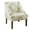 Brown, variant on Fabric Upholstered Wooden Accent Chair with Swooping Armrests Multicolor