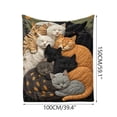 thumbnail image 3 of Manta de franela polar | Manta suave y acogedora para dormir | Manta para sofá o sillón para todas las estaciones | Manta ligera y cálida para el hogar, la oficina y los viajes | 50 x 60 pulgadas, 3 of 5