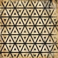 thumbnail image 2 of Grey, Jace 20x20 Gold Ornate Wood Framed with Double Matting Museum Art Print Titled - Triangle Pattern, 2 of 4
