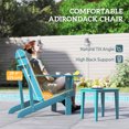 thumbnail image 4 of Outsunny Classic Adirondack Chair with Cup Holder for Backyard Turquoise, 4 of 9